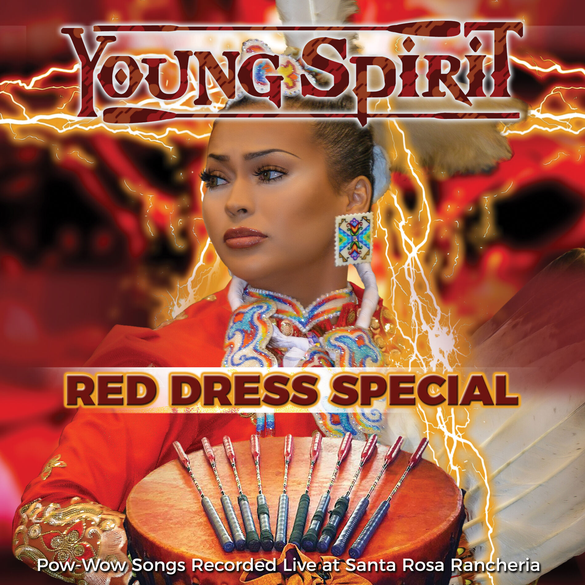Album cover of Red Dress Special - Pow-Wow Songs Recorded Live at Santa Rosa Rancheria