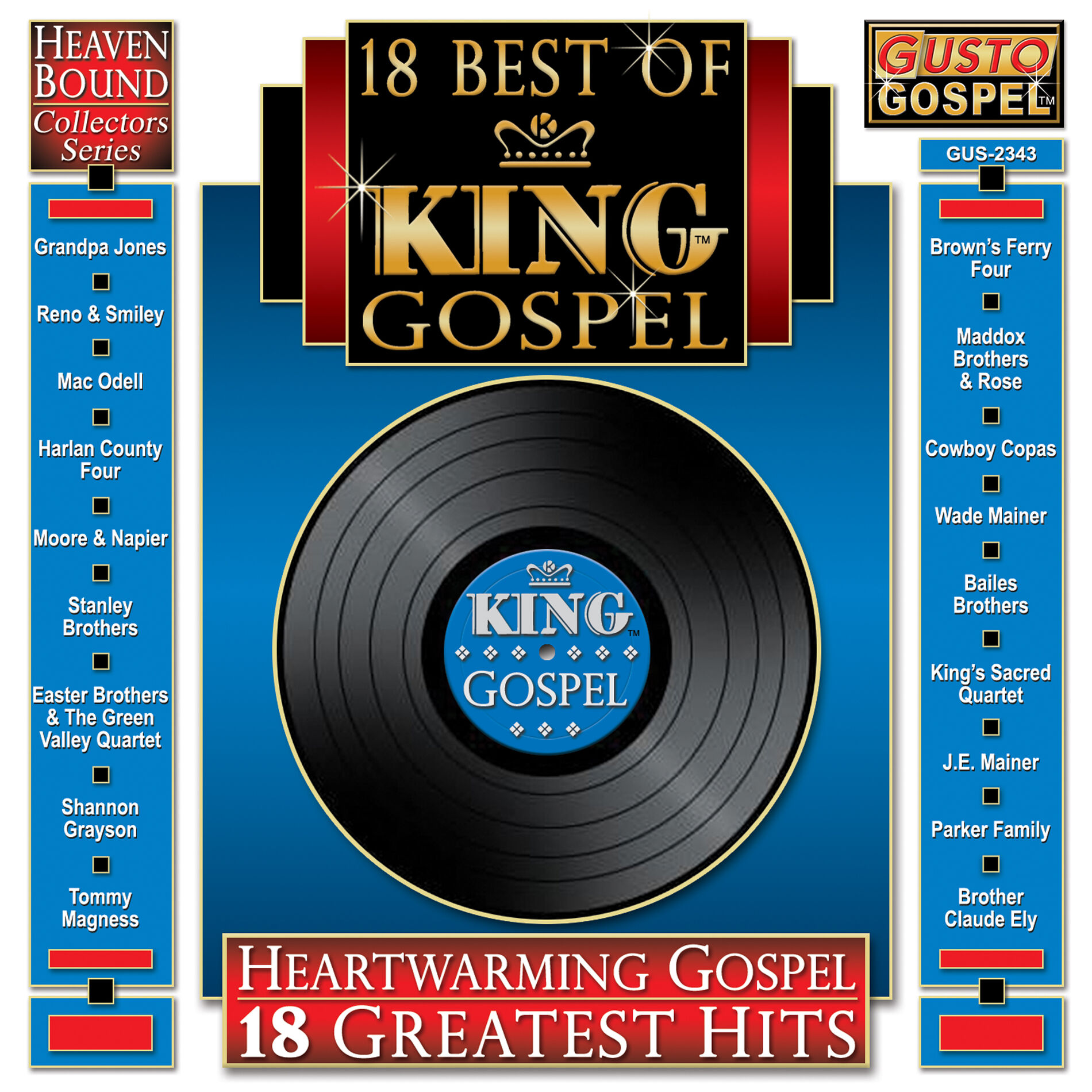 Album cover of Best Of King Records - Heartwarming Gospel: 18 Greatest Hits