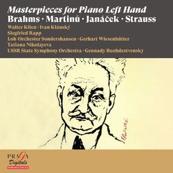 Cover of Masterpieces for Piano Left Hand [Brahms, Martinů, Janáček, Strauss]