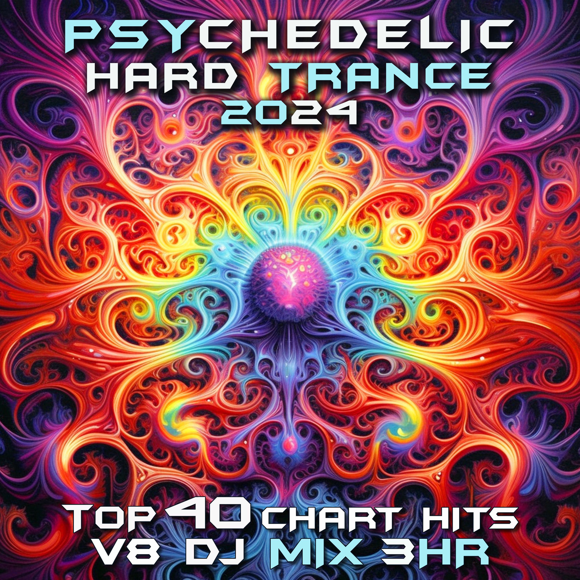 Album cover of Psychedelic Hard Trance 2024 Top 40 Chart Hits, Vol. 8 3Hr