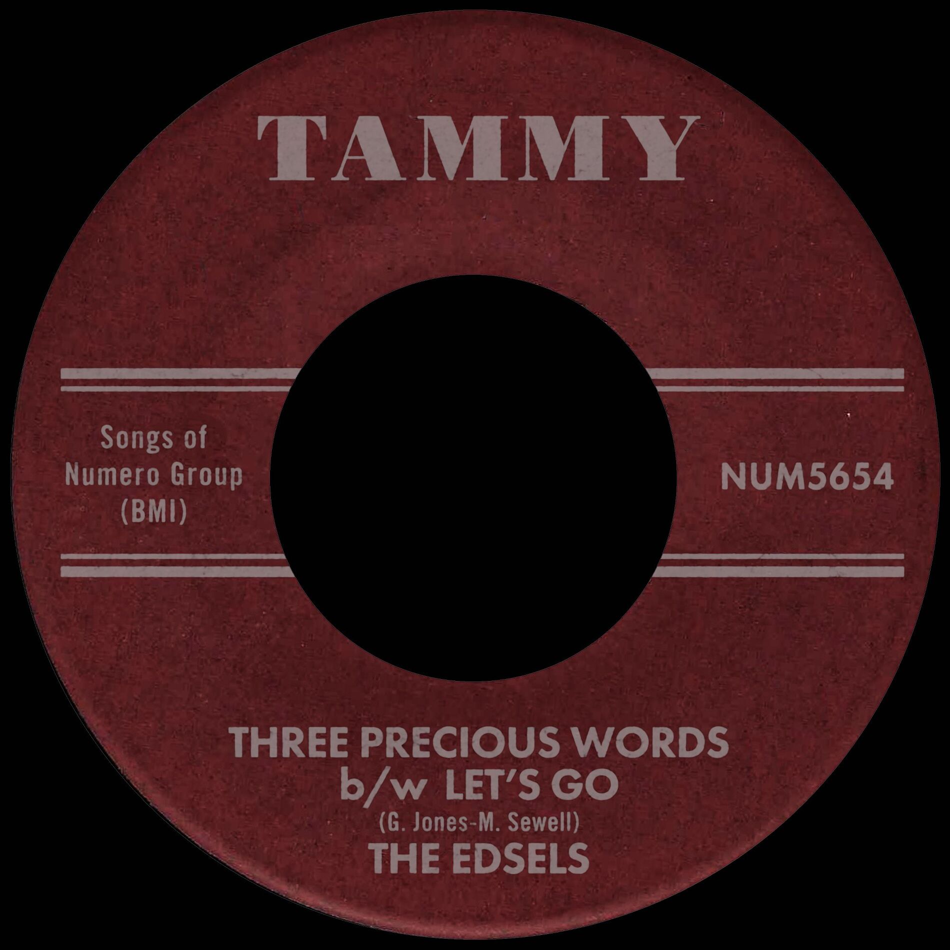 Album cover of Three Precious Words b/w Let's Go