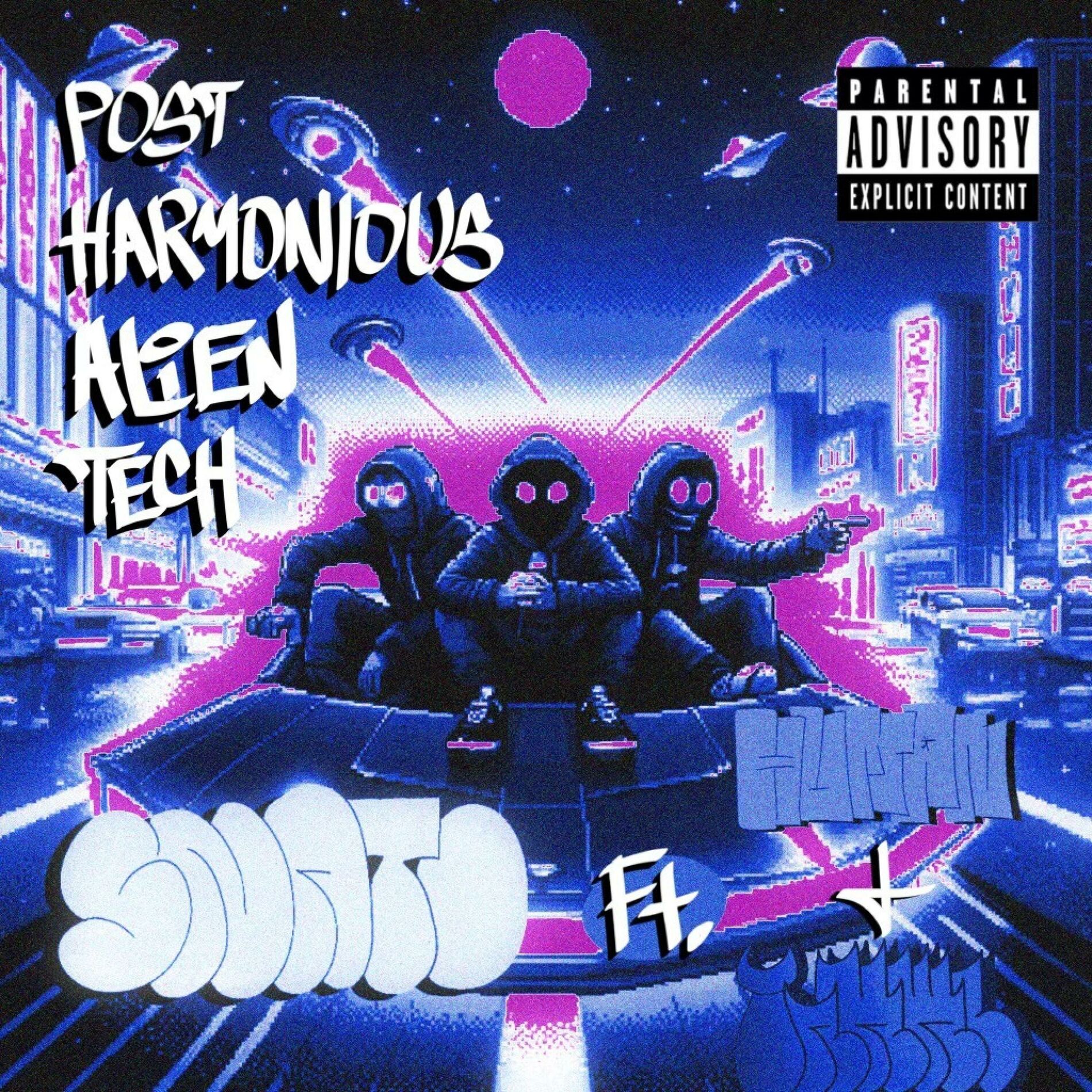 Album cover of Post Harmonious Alien Tech (feat. HUMAN & skatebored_e)