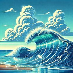Cover of Waves of Wonder: Soothing Music and Ocean Ambience, Bedtime Bliss for Kids