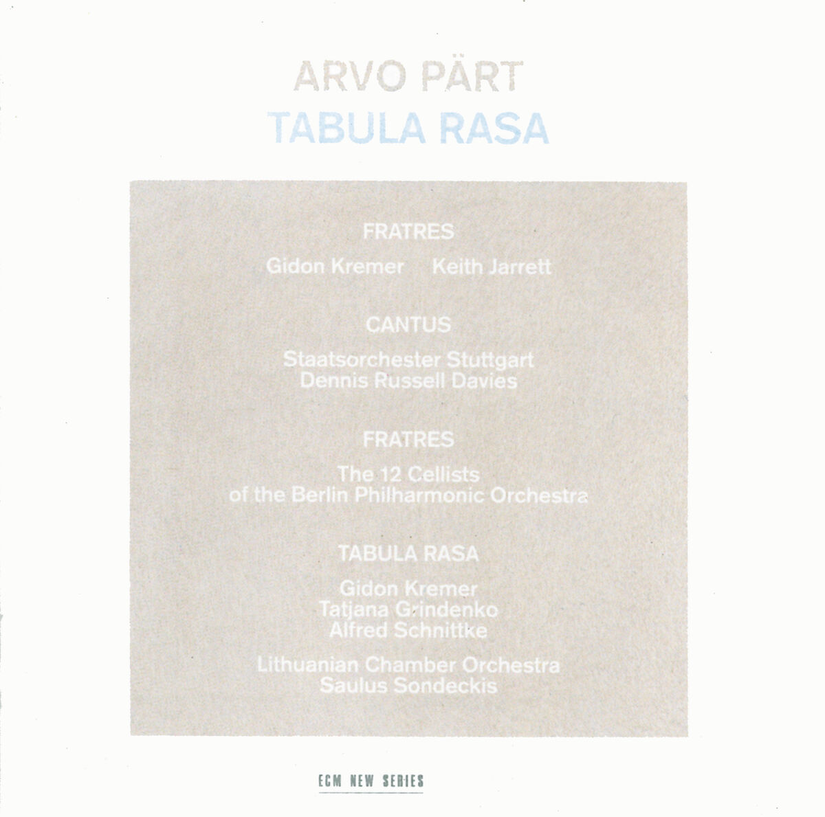 Album cover of Pärt: Fratres