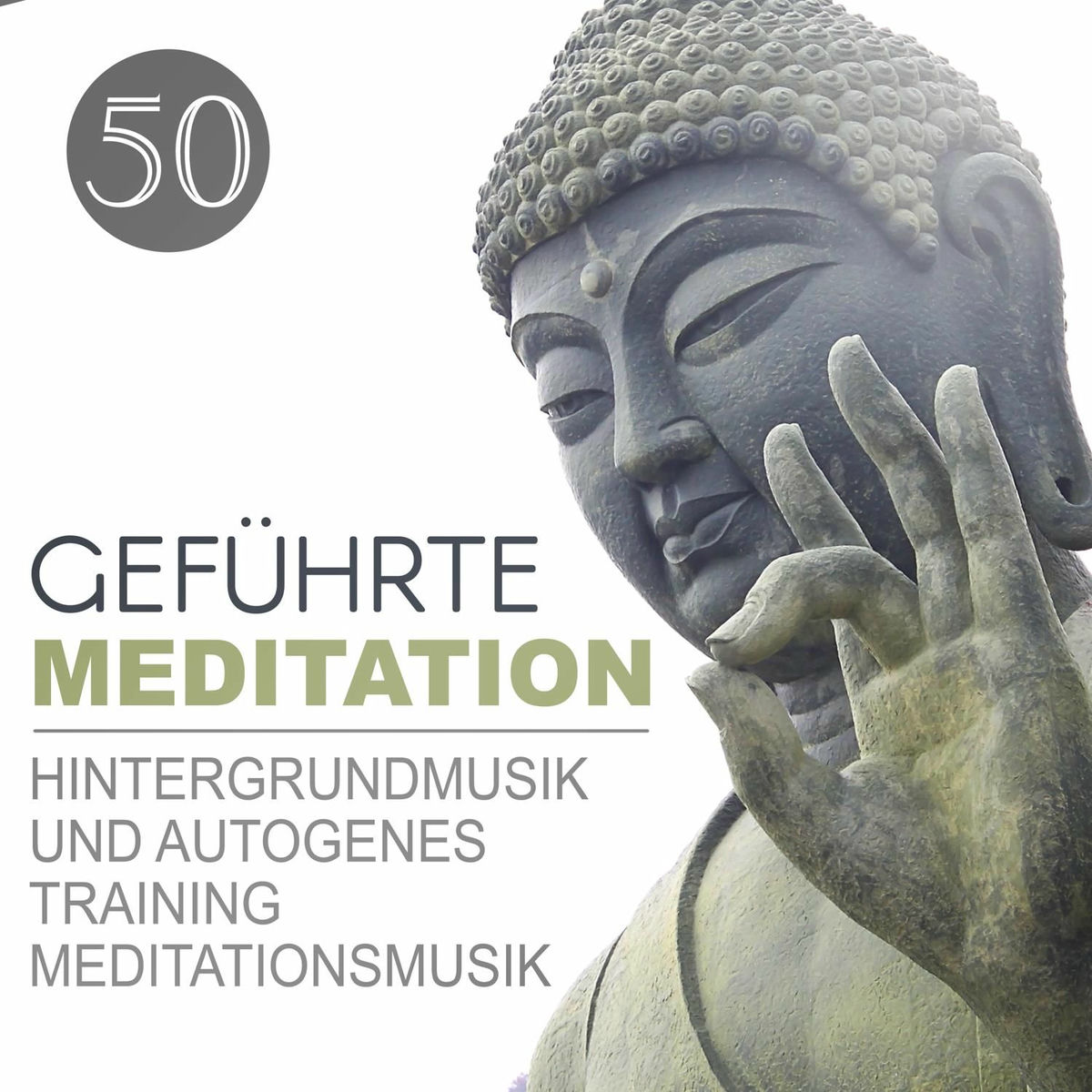 Album cover of Geführte Meditation: 50 Hintergrundmusik und Autogenes Training Meditationsmusik, Naturgeräusche, Entspannungsübungen - Mantra, Ch