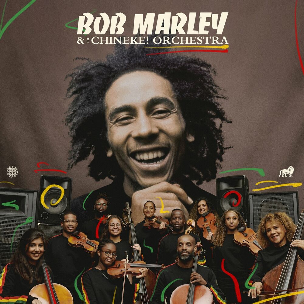 Picture of Bob Marley with the Chineke! Orchestra