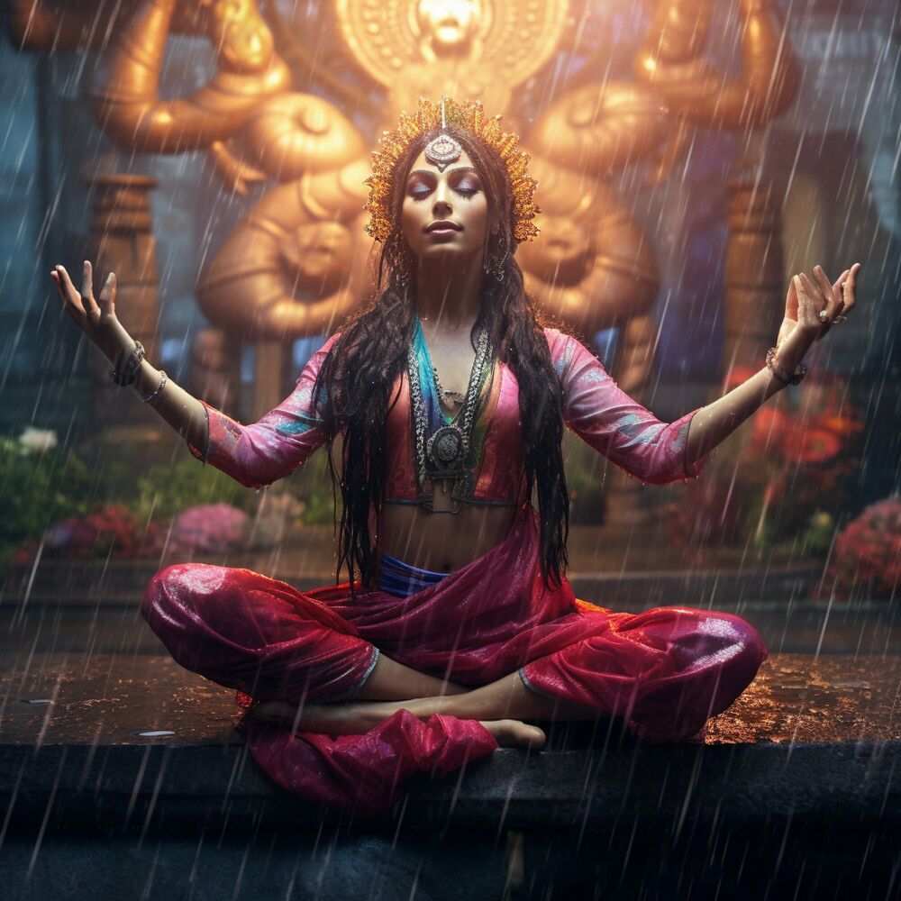 Picture of Yoga Raindrops: Serenity in Yoga Harmony