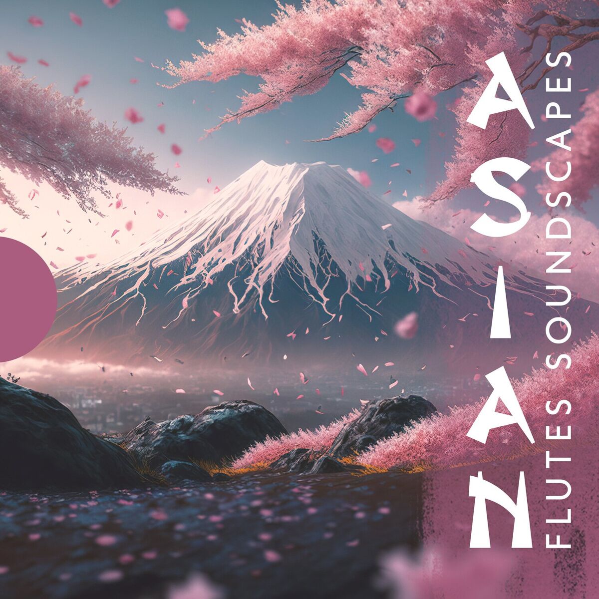 Album cover of Asian Flutes Soundscapes: Hypnotic Oriental Sounds for Deep Relaxation & Meditation, Zen Healing Music