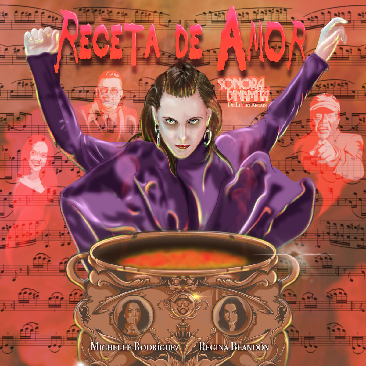 Album cover of Receta De Amor (Feat. Regina Blandón, La Sonora Dinamita De Lucho Argaín & Michelle Rodriguez)