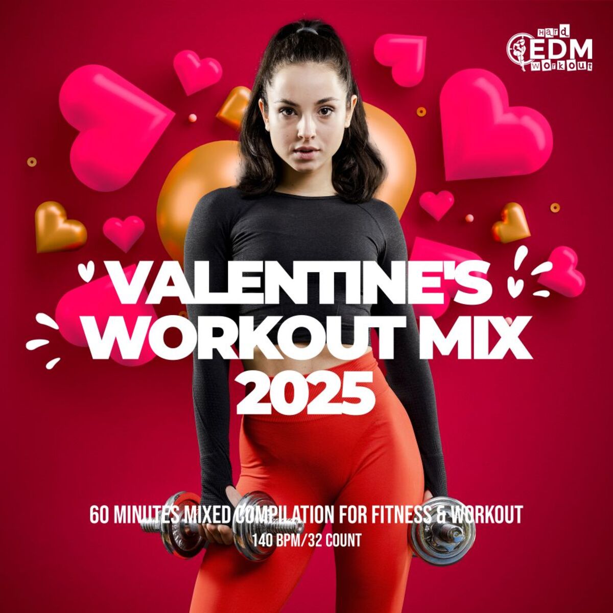 Album cover of Valentine's Workout Mix 2025: 60 Minutes Mixed Compilation for Fitness & Workout 140 bpm/32 Count