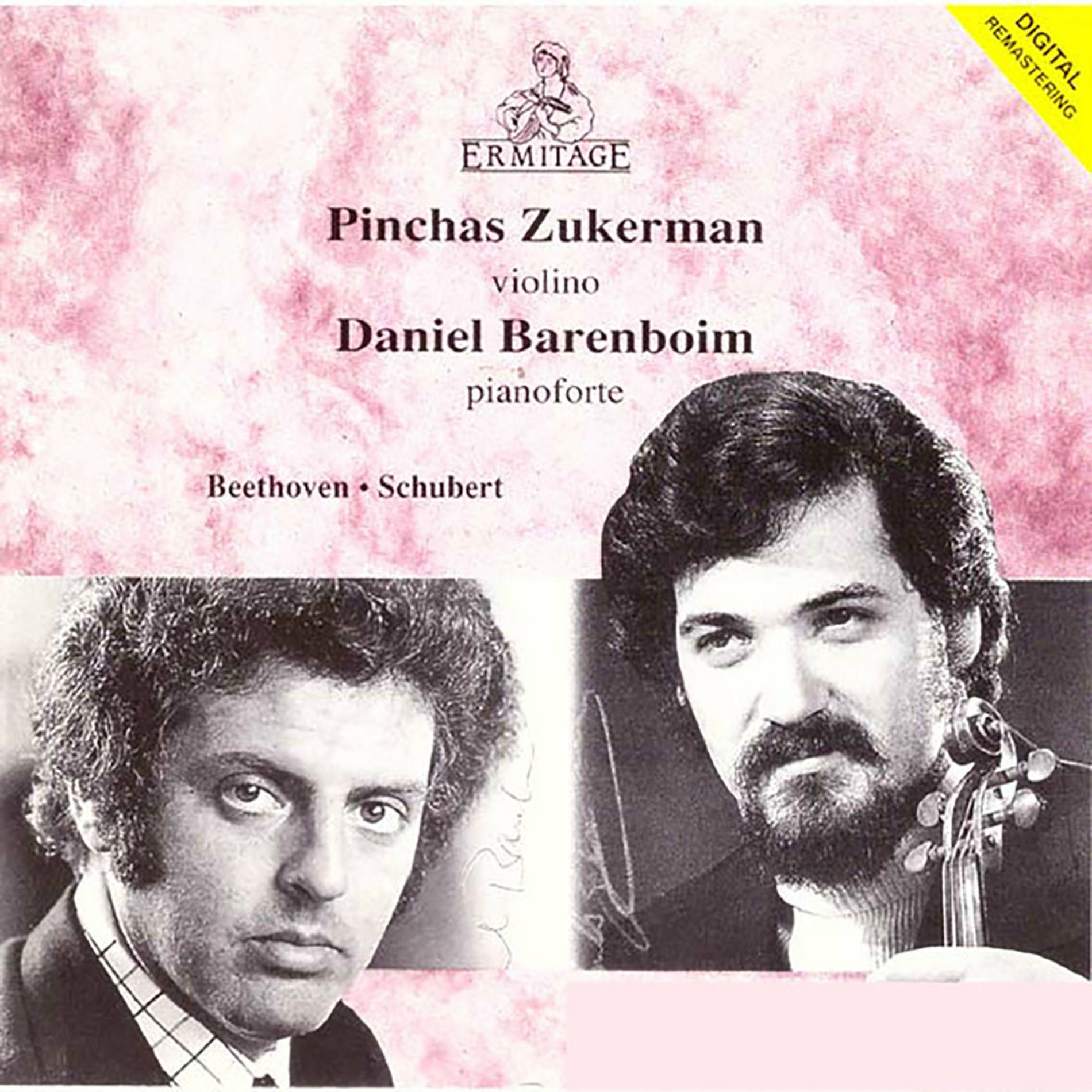 Album cover of Pinchas Zukerman, violin ● Daniel Barenboim, piano: Beethoven ● Schubert