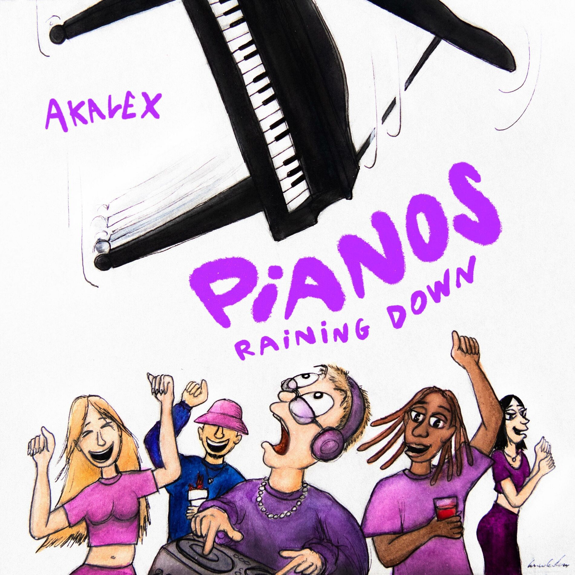 Album cover of Pianos Raining Down