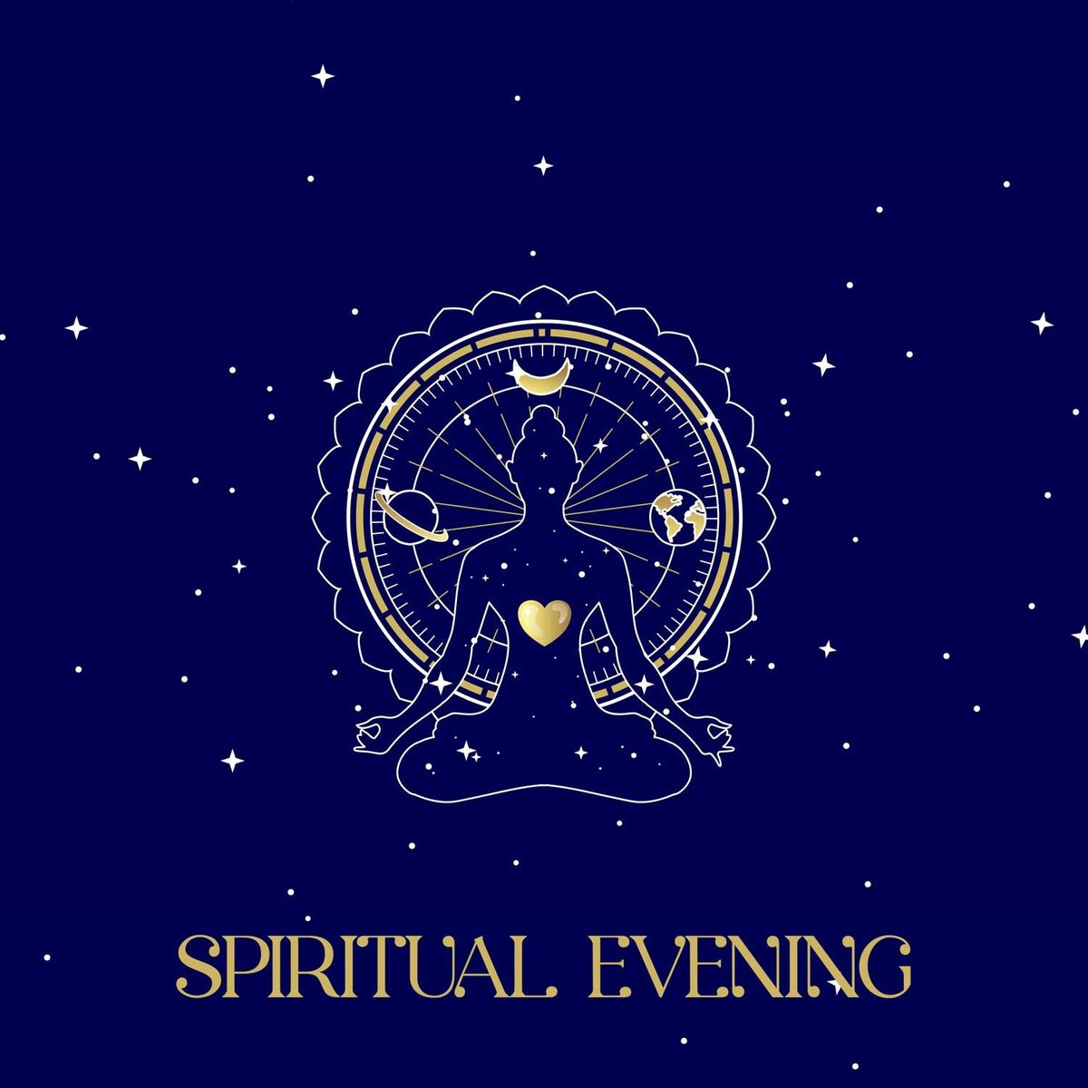 Album cover of Spiritual Evening: Relaxing Music to Calm Before Midnight, Release Daily Stress & Anxiety