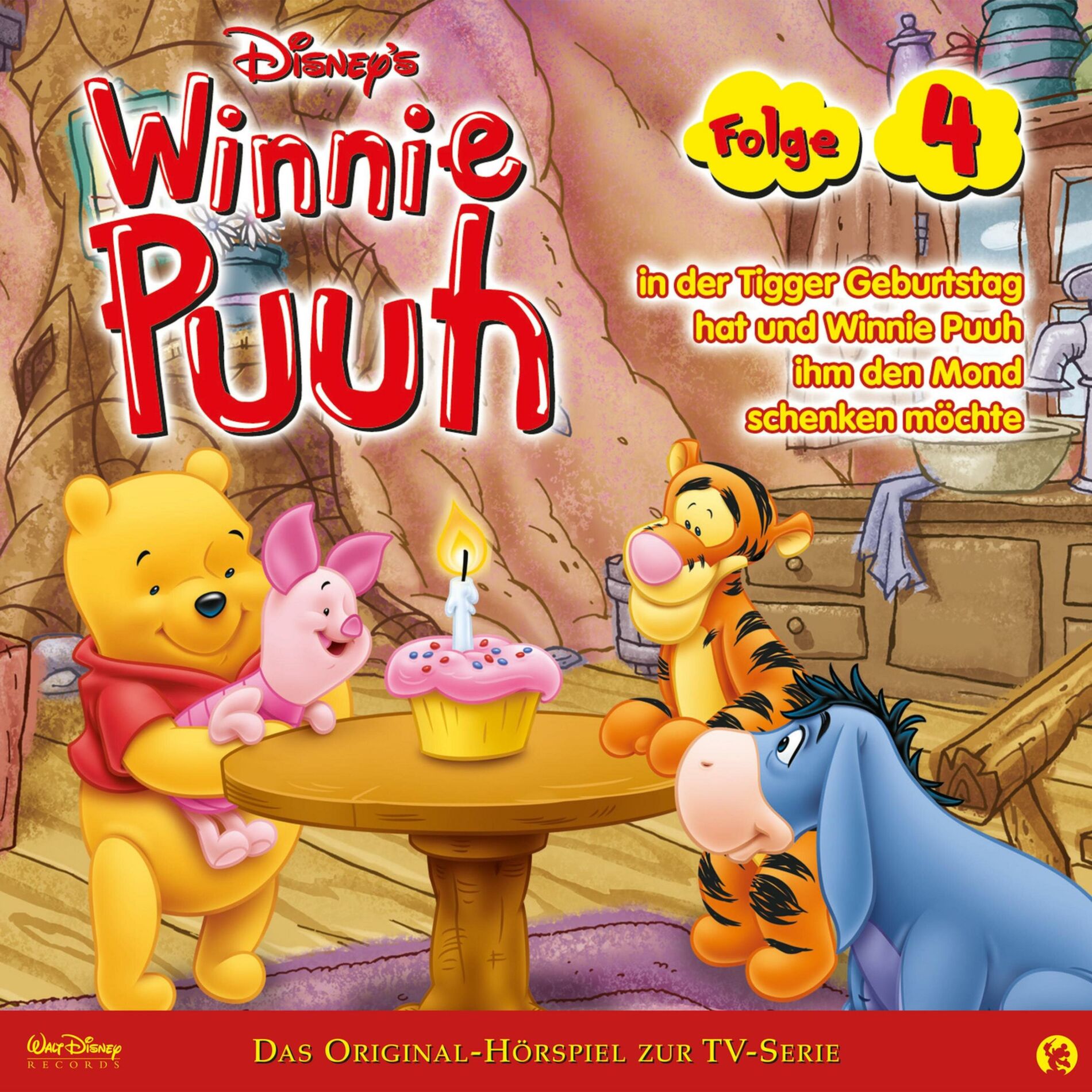Album cover of 04: Winnie Puuh in der Tigger Geburtstag hat und Winnie Puuh ihm den Mond schenken möchte (Hörspiel zur Disney TV-Serie)