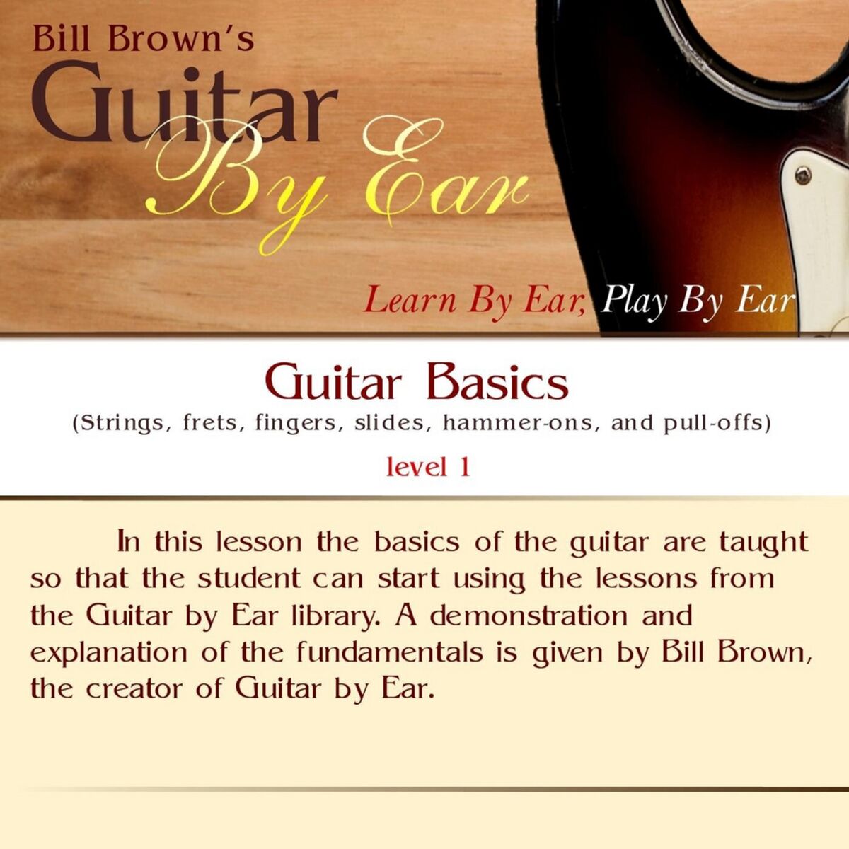 Album cover of Guitar By Ear Basics