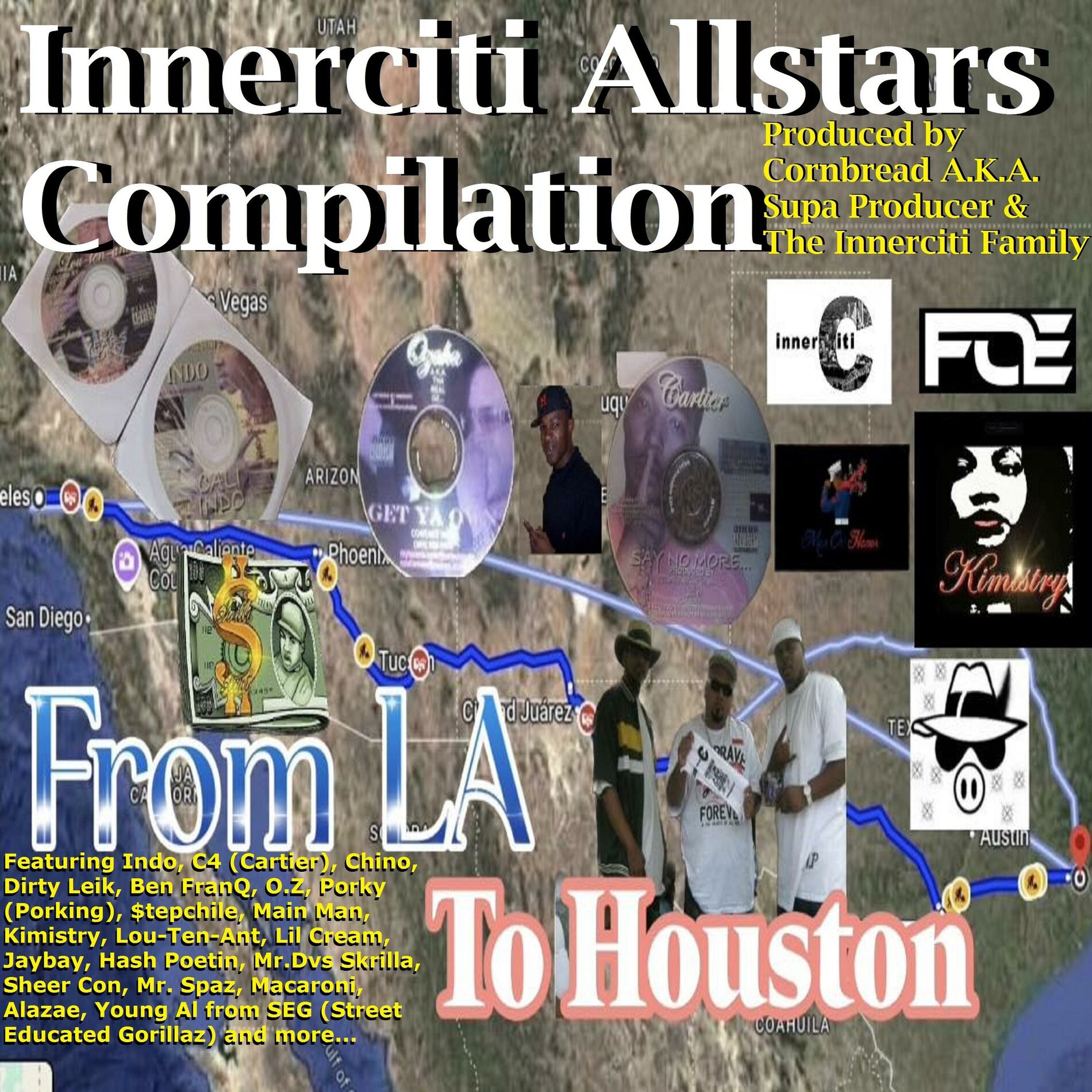 Album cover of Innerciti Allstars Compilation: From L.A. to Houston