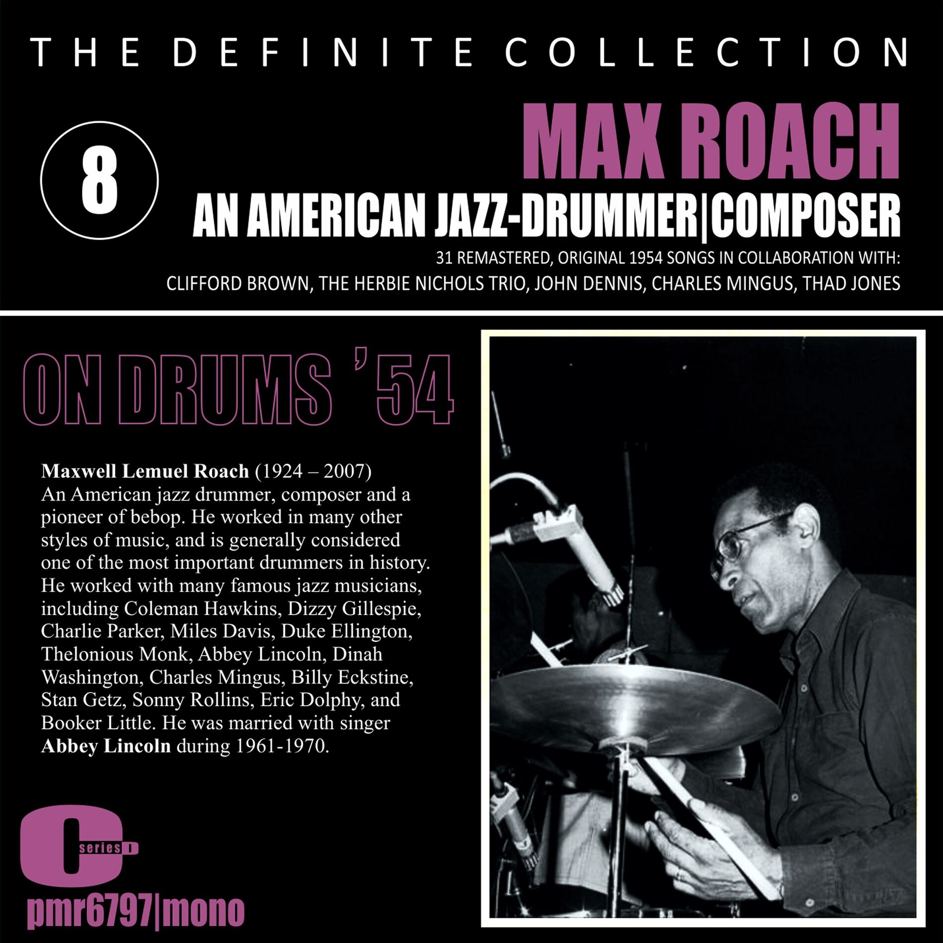 Album cover of Max Roach; Jazz Drummer | Composer, Volume 8