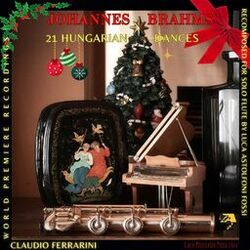 Cover of Johannes Brahms: 21 Hungarian Dances. Recomposed for solo Flute by Luca Astolfoni Fossi. World Premiere Recording