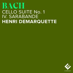 Cover of Bach: Cello Suite No. 1 in G Major, BWV 1007: IV. Sarabande