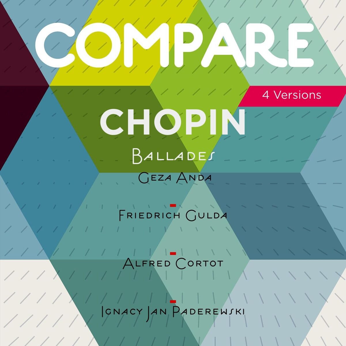 Album cover of Chopin: Ballade No. 1, Geza Anda vs. Friedrich Gulda vs. Alfred Cortot vs. Ignacy Jan Paderewski (Compare 4 Versions)
