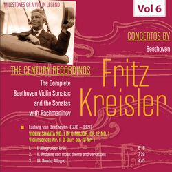 Cover of Milestones of a Violin Legend: Fritz Kreisler, Vol. 6