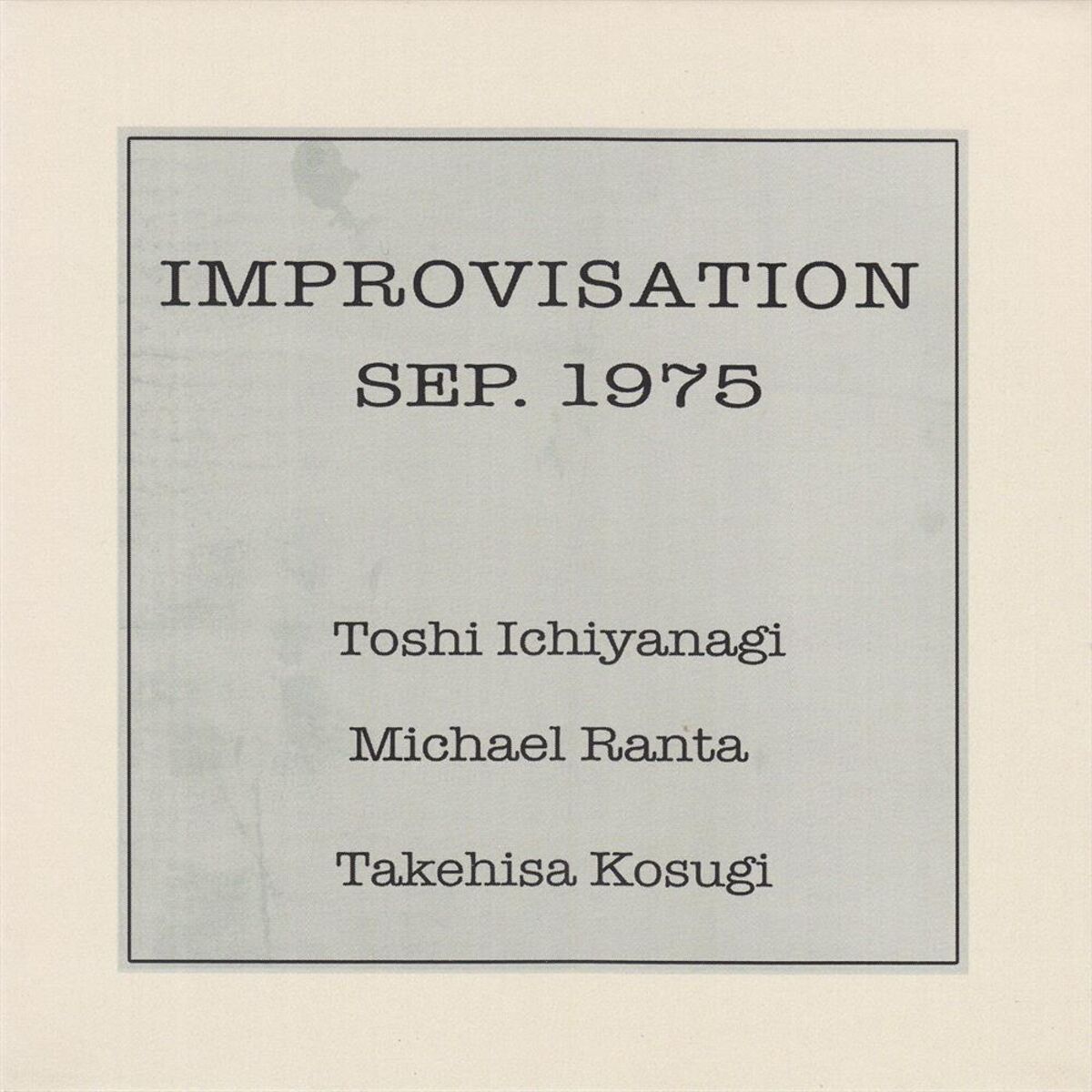 Album cover of Improvisation SEP. 1975, Pt. 1