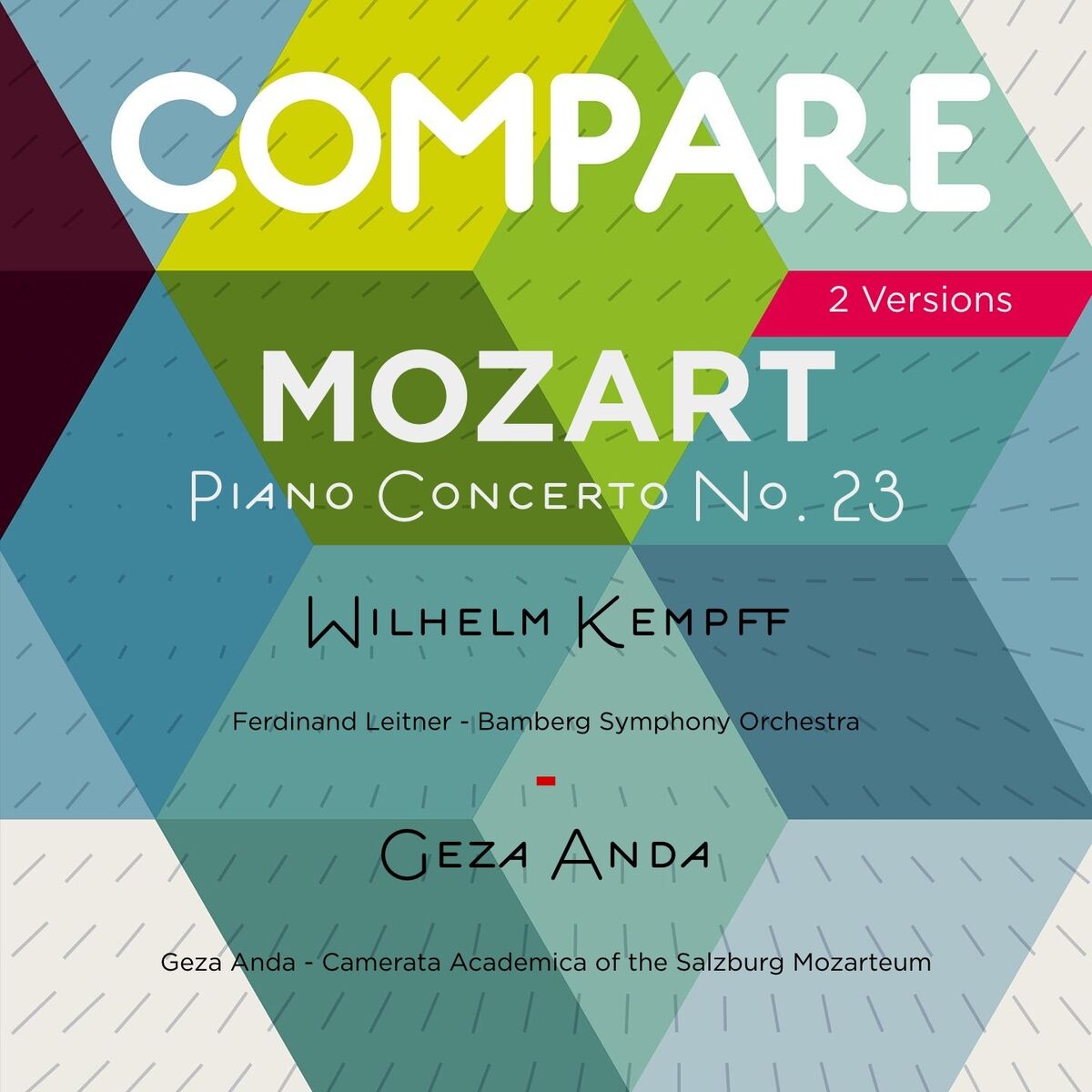 Album cover of Mozart: Piano Concerto No. 23, Wilhelm Kempff vs. Geza Anda (Compare 2 Versions)