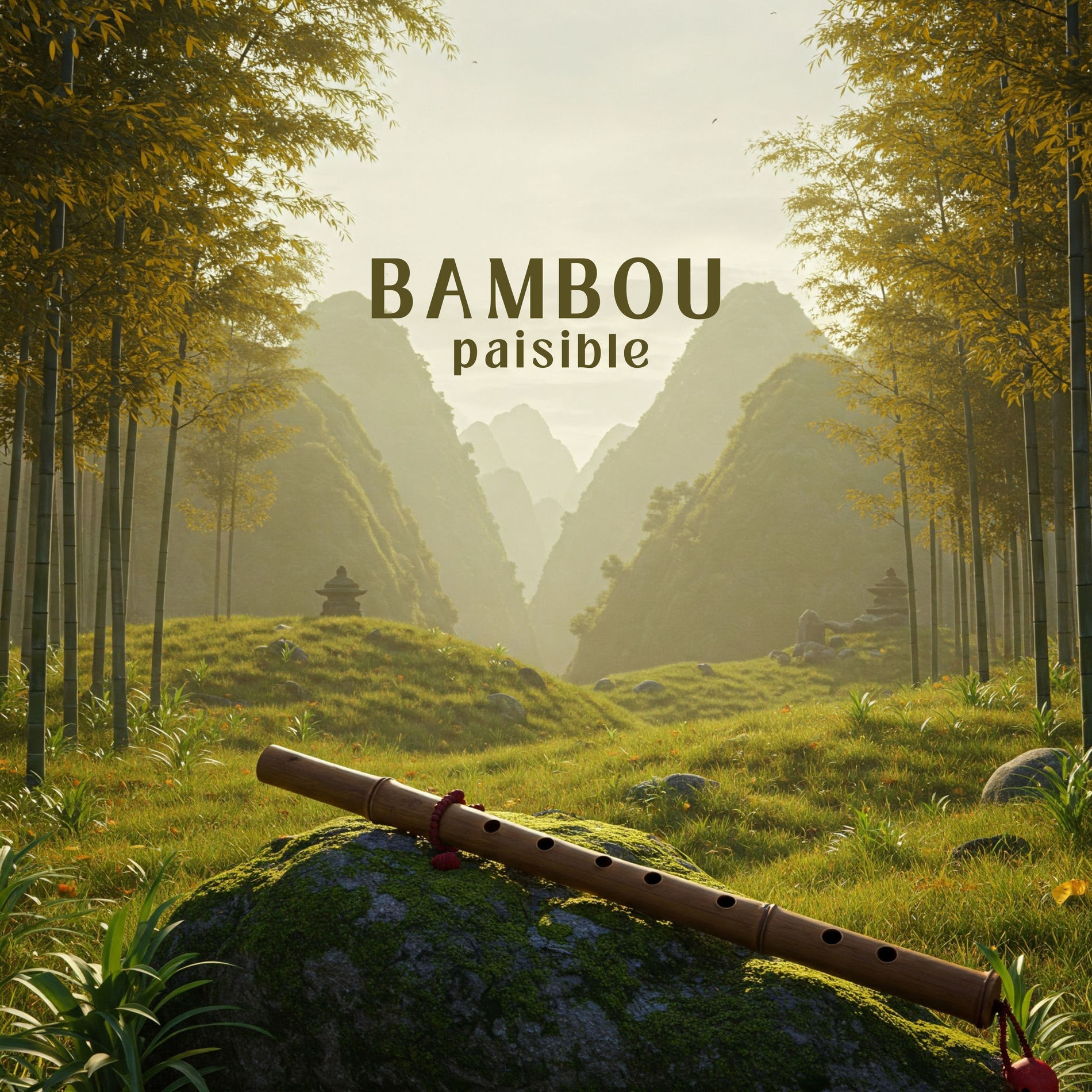 Album cover of Bambou paisible: Flûte asiatique pour dormir, spa, méditation