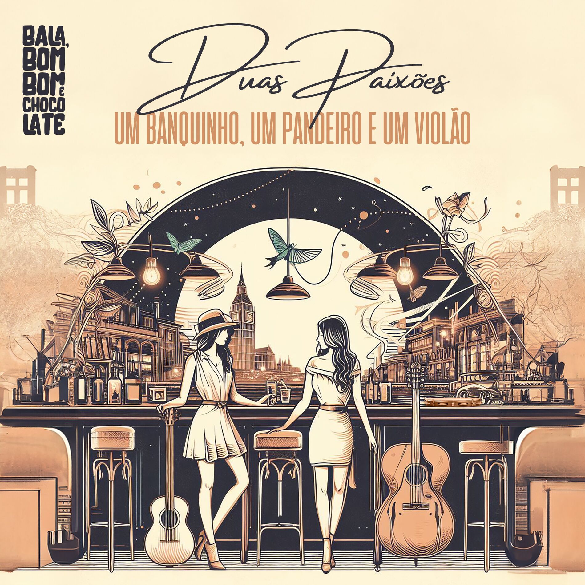 Album cover of Duas Paixões: Um Banquinho, um Pandeiro e um Violão