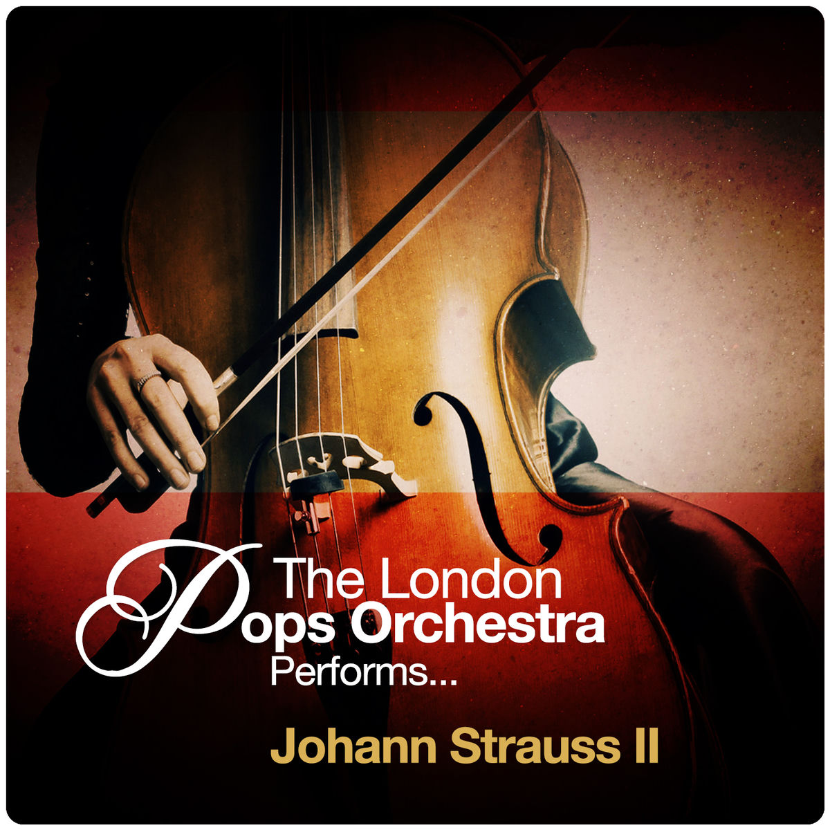 Album cover of The London Pops Orchestra Performs... Johann Strauss II
