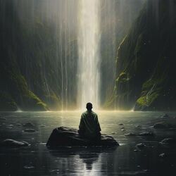 Cover of Tranquil Raindrops: Meditation Music