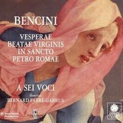 Cover of Bencini: Vesparae Beate Virginis in Sancto Petro Romae