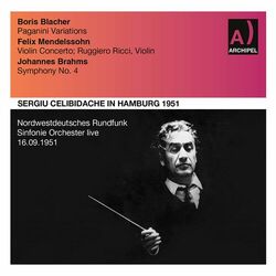 Cover of Blacher, Mendelssohn & Brahms: Orchestral Works (Live)