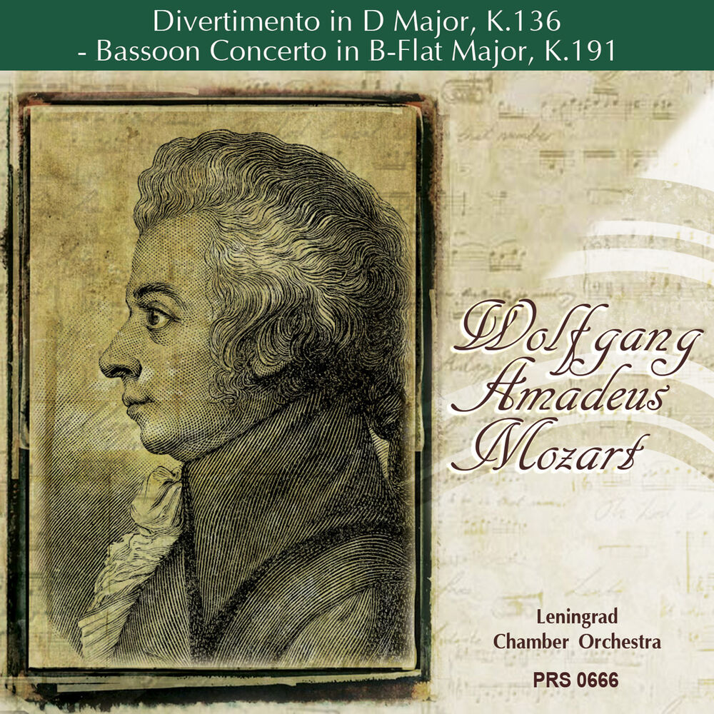 Picture of Mozart: Divertimento in D Major, K. 136 - Bassoon Concerto in B-Flat Major, K. 191