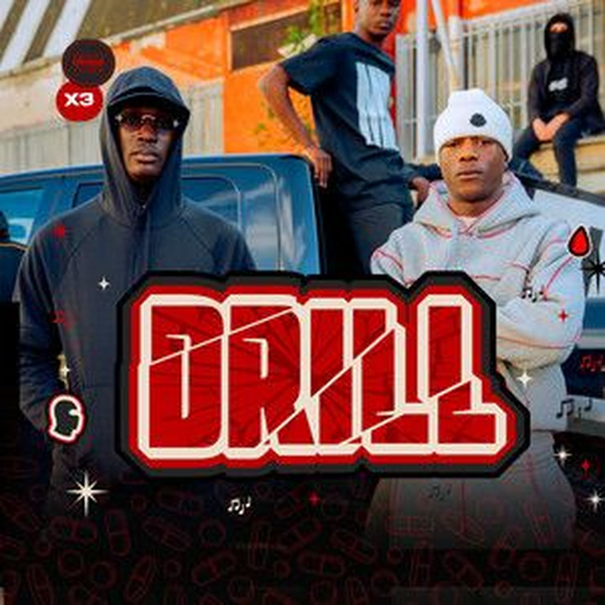 Cover of playlist DRILL 2025 - FR UK US - (1PLIKE140, DAVE, GAZO, ZI