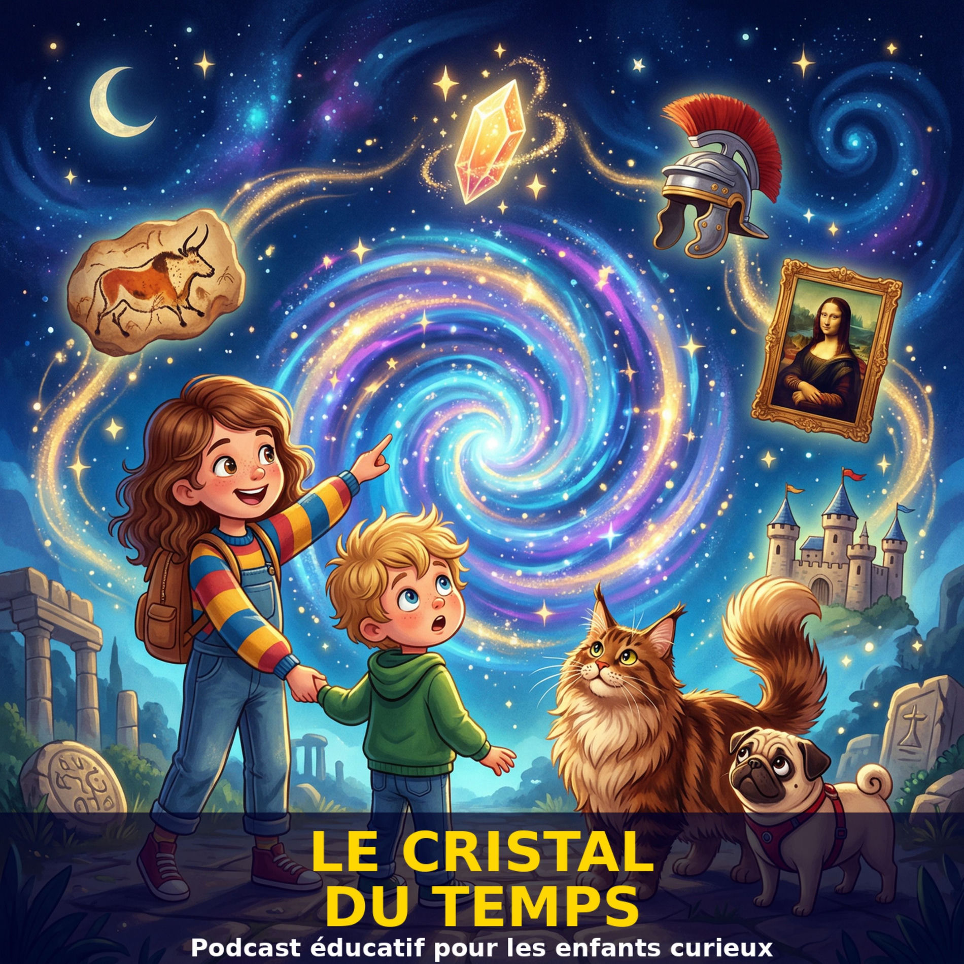 Show cover of Le Cristal du Temps - Le podcast éducatif qui fait voyager les enfants à travers l'histoire !