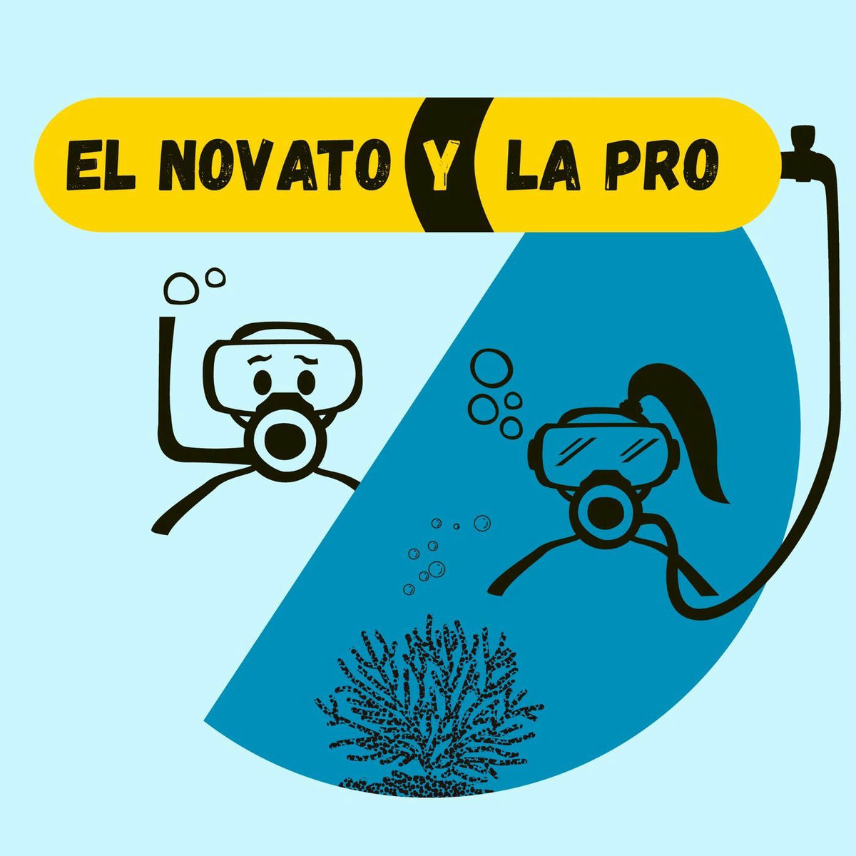 Show cover of El Novato y la Pro | Tu podcast de buceo