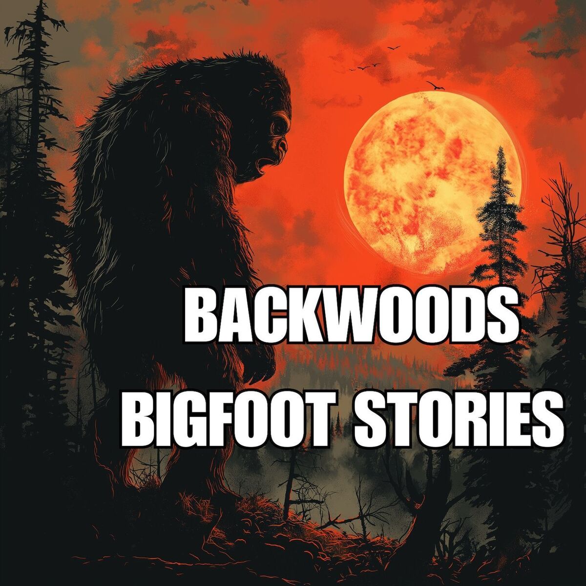 Camping Bigfoot With Red Moon T-Shirt Camping Bigfoot With Red Moon T-Shirt