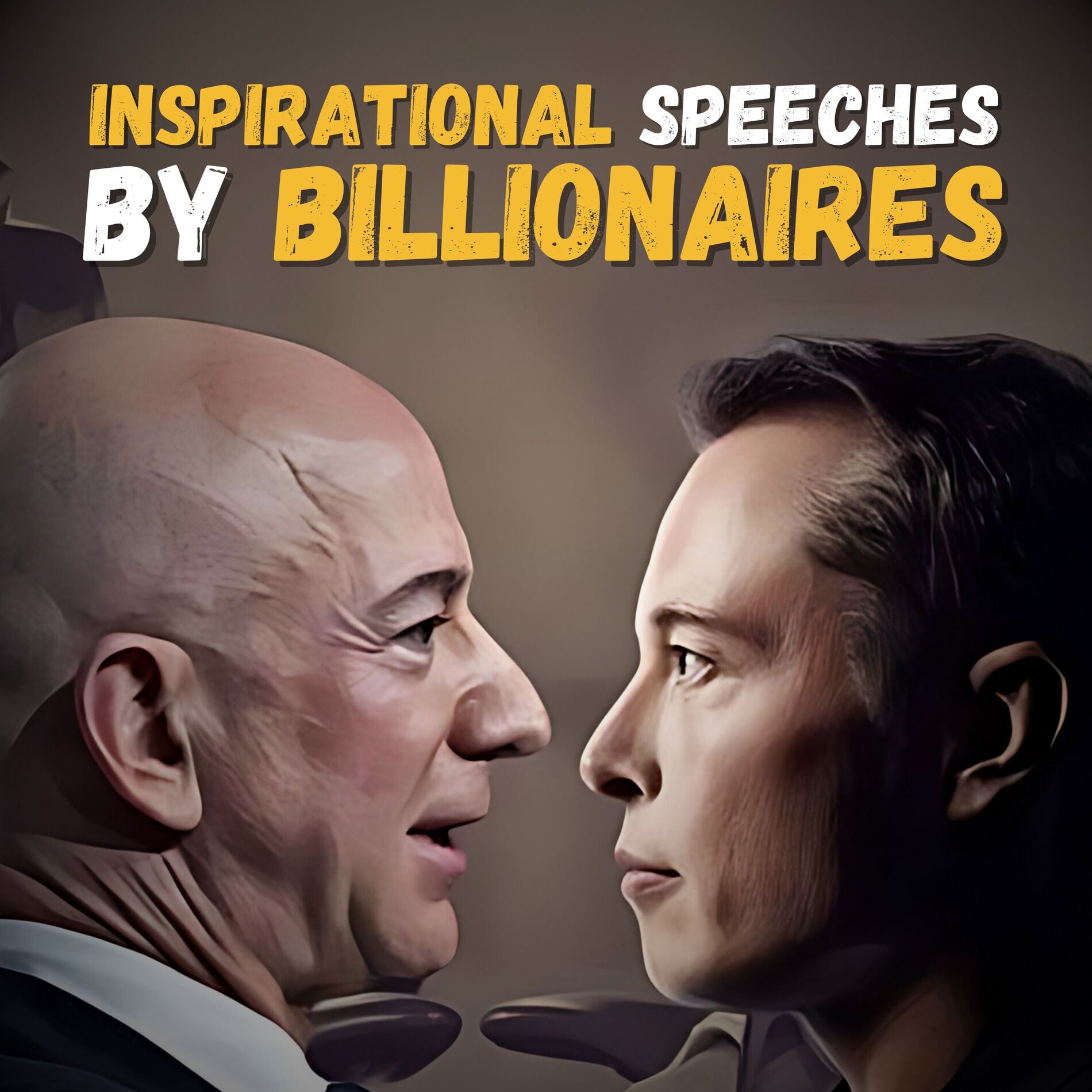 Show cover of Inspirational Speeches by Billionaires. Elon Musk, Jeff Bezos, Bill Gates, Mark Zuckerberg, etc.