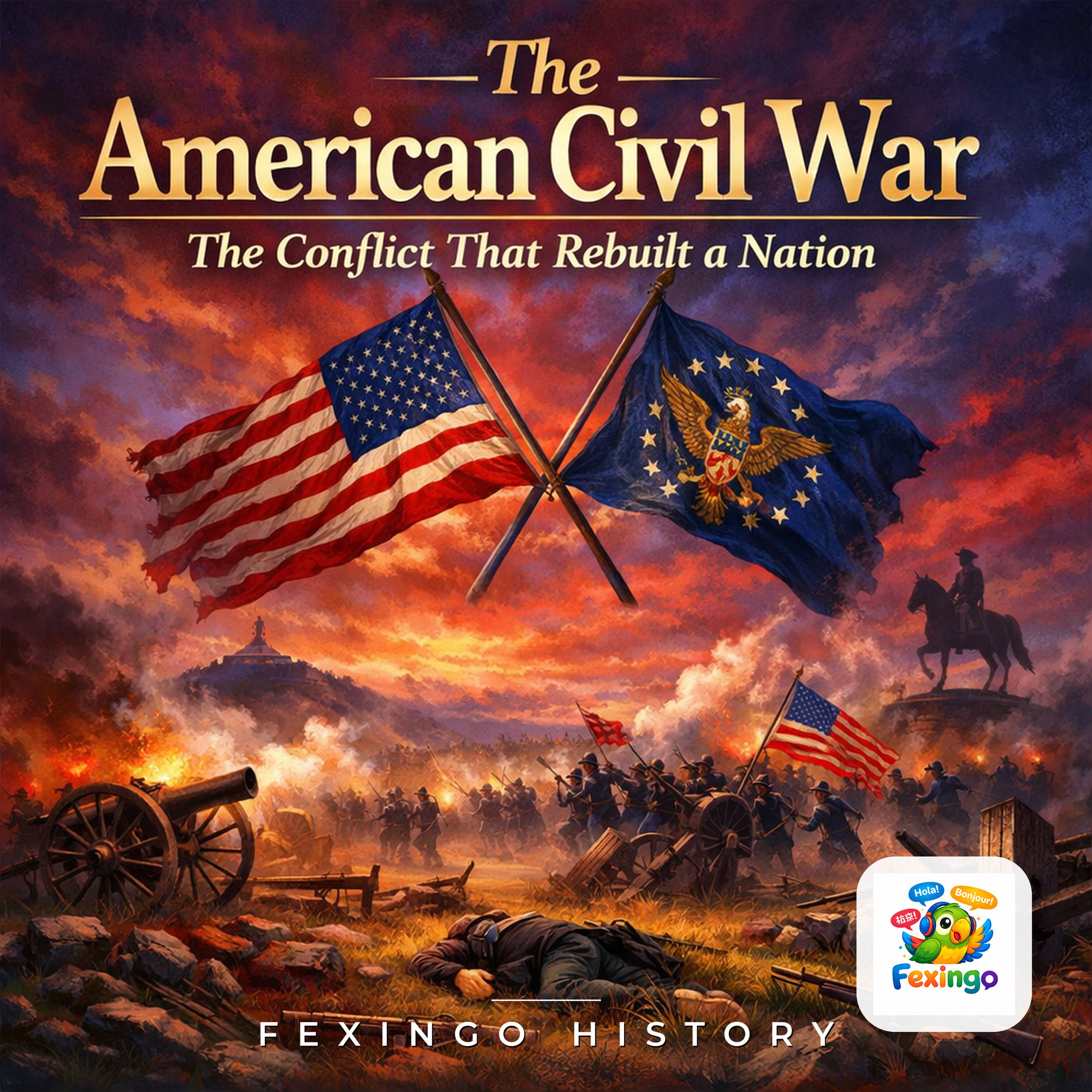 Show cover of The American Civil War: The Conflict That Rebuilt a Nation — Fexingo History