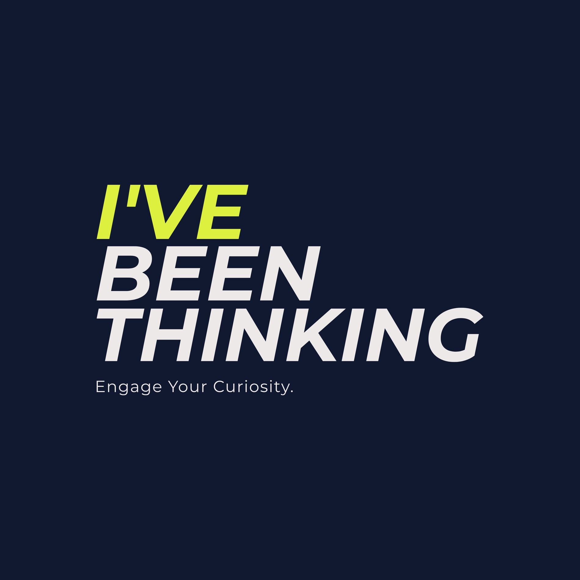 Show cover of I've Been Thinking