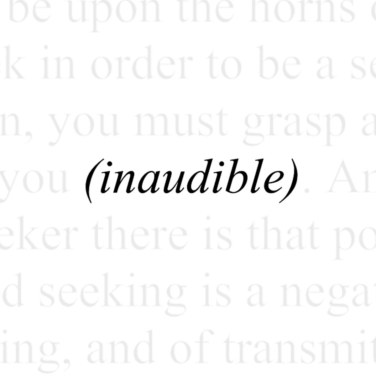 Show cover of inaudible