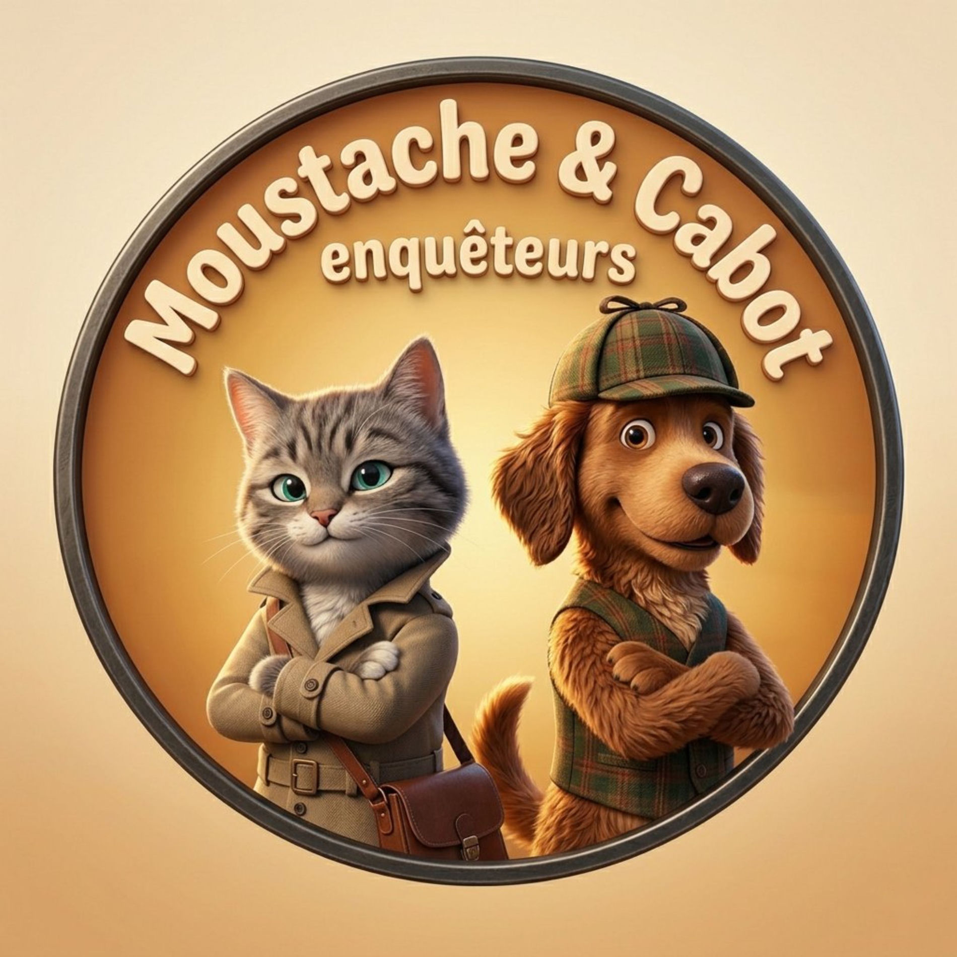 Show cover of Moustache et Cabot, détectives — Histoires et enquêtes pour enfants