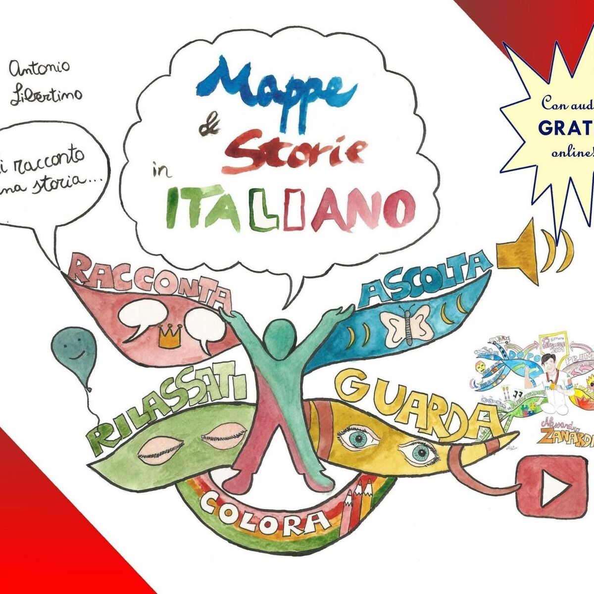 Show cover of Mappe e Storie in Italiano
