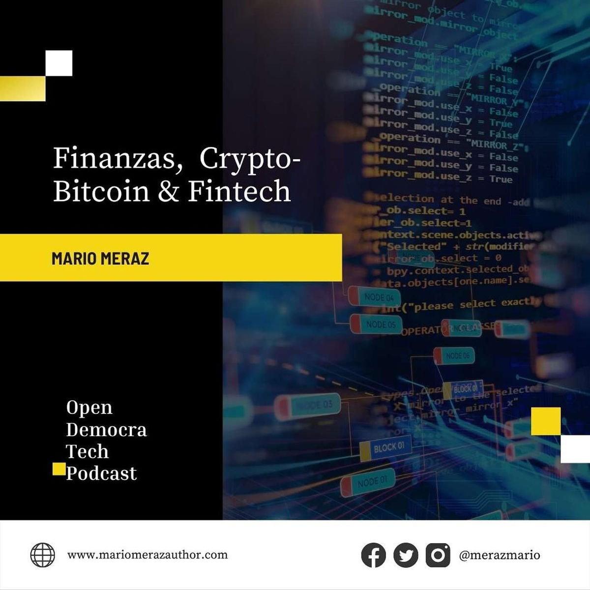 Show cover of Mario Meraz  Finanzas, Fintech, Blockchain, Bitcoin, Ciberseguridad Podcast