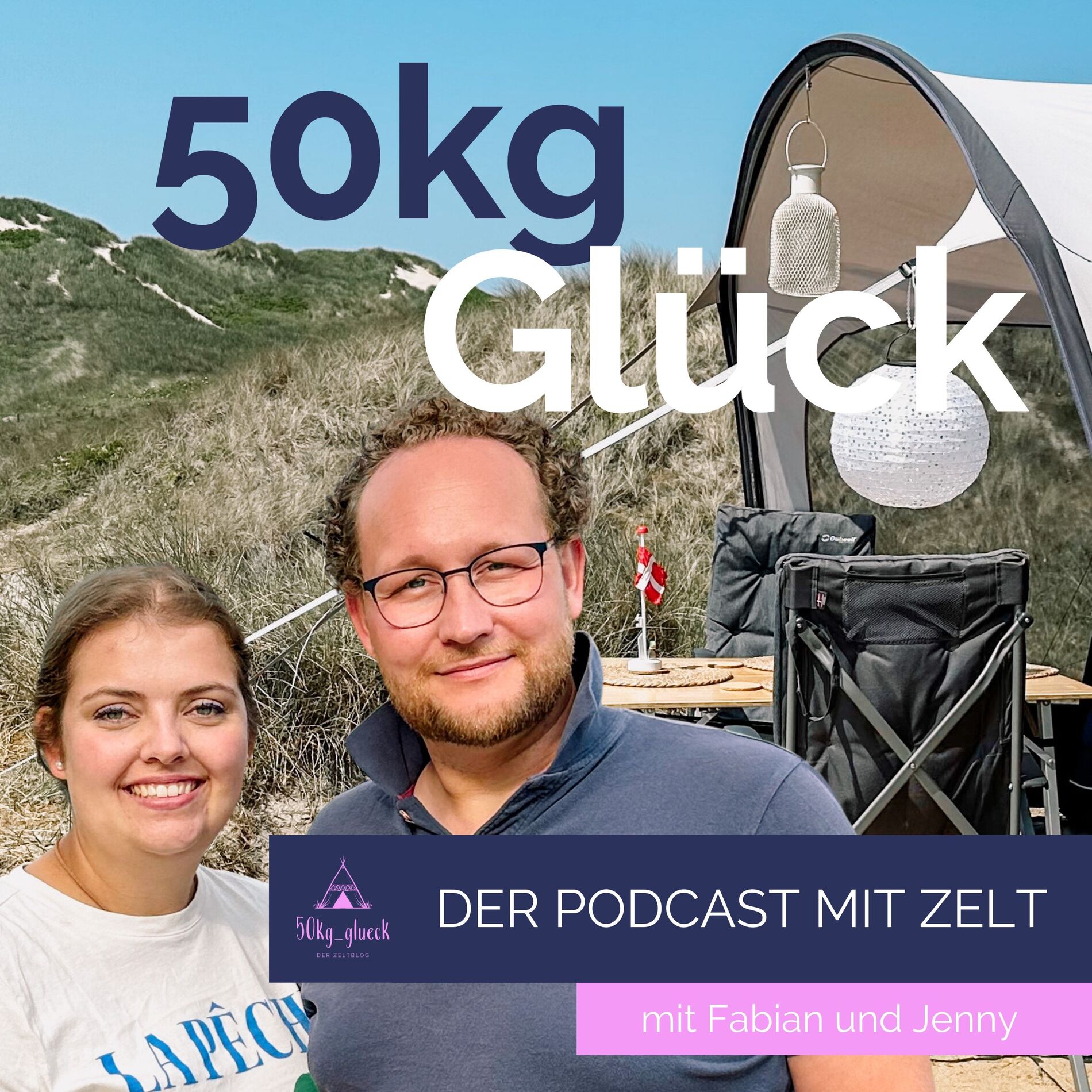 Show cover of 50kg Glück - Der Camping-Podcast mit Zelt