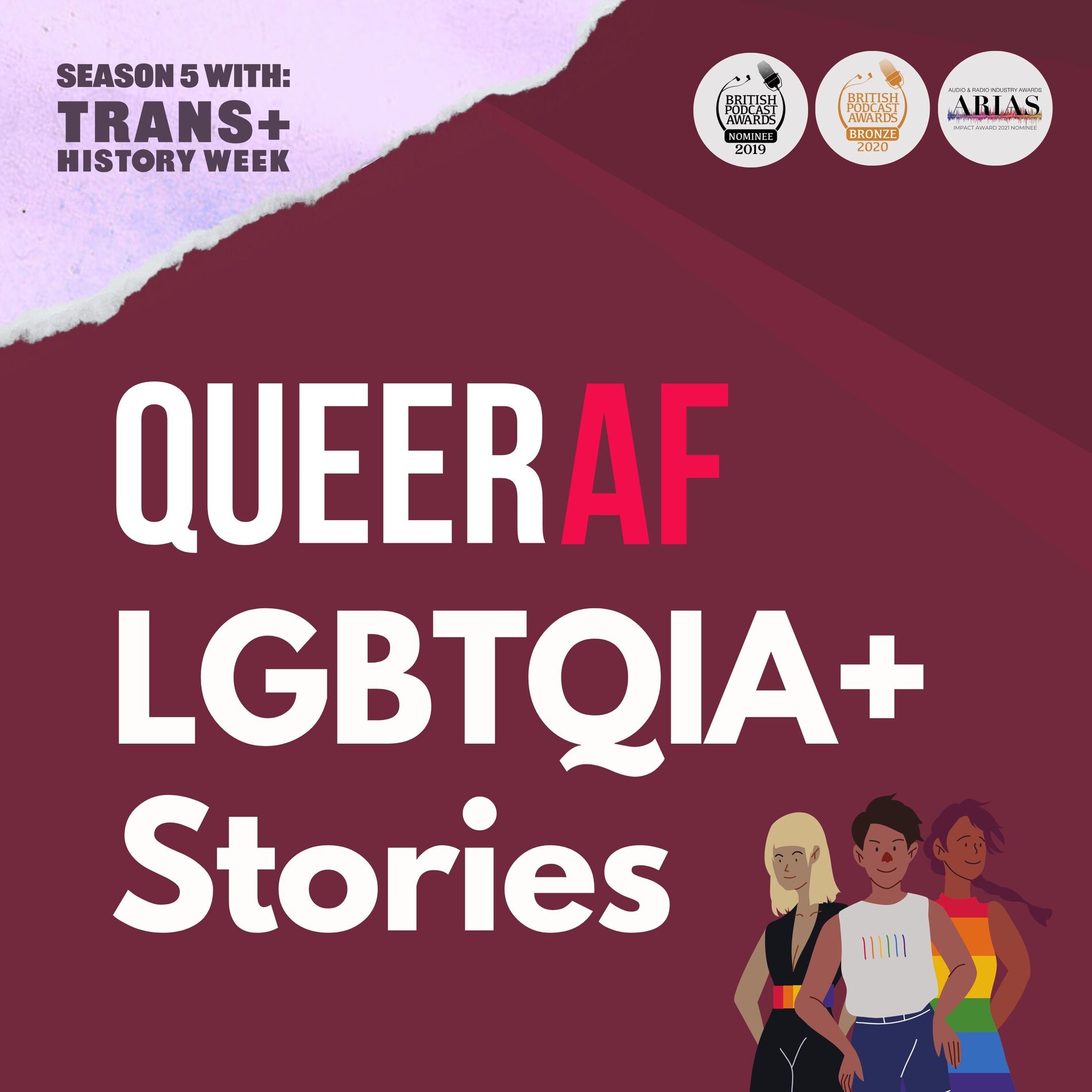 Show cover of QueerAF | Inspiring LGBTQIA+ stories told by emerging queer creatives