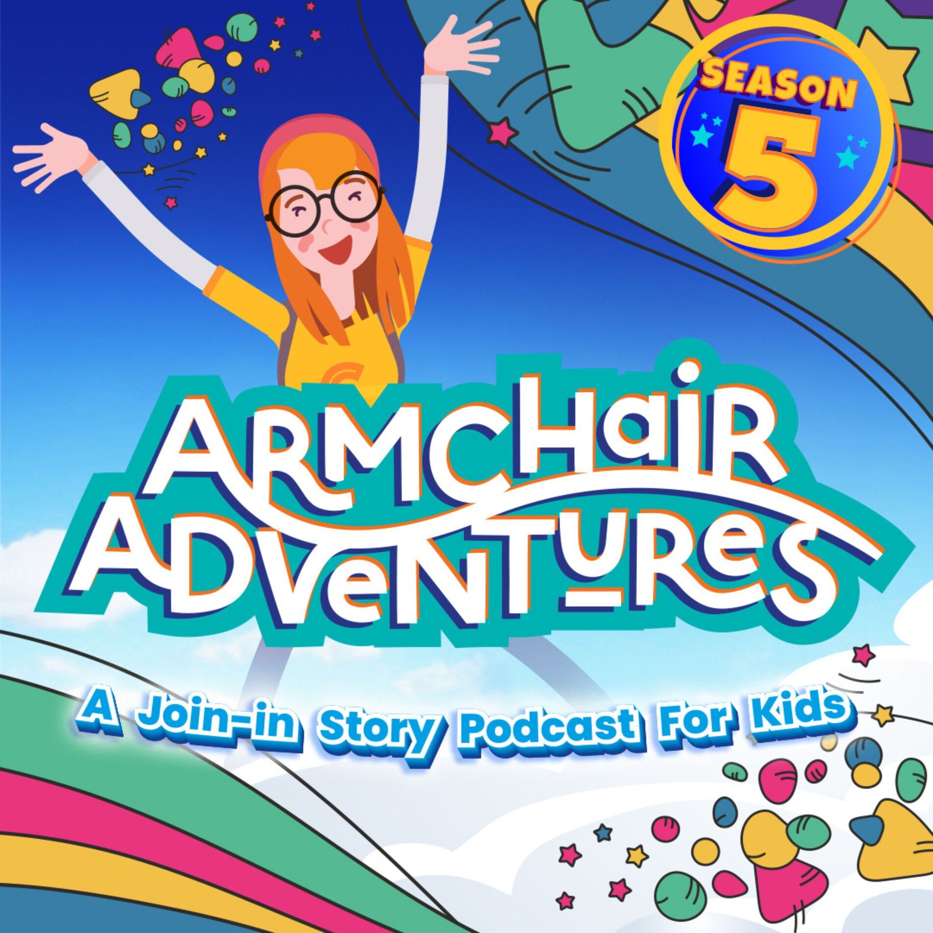 Show cover of Armchair Adventures:  A Join-In Story Podcast for Kids