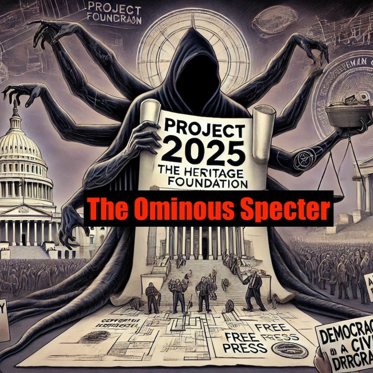 Show cover of Project 2025: The Ominous Specter