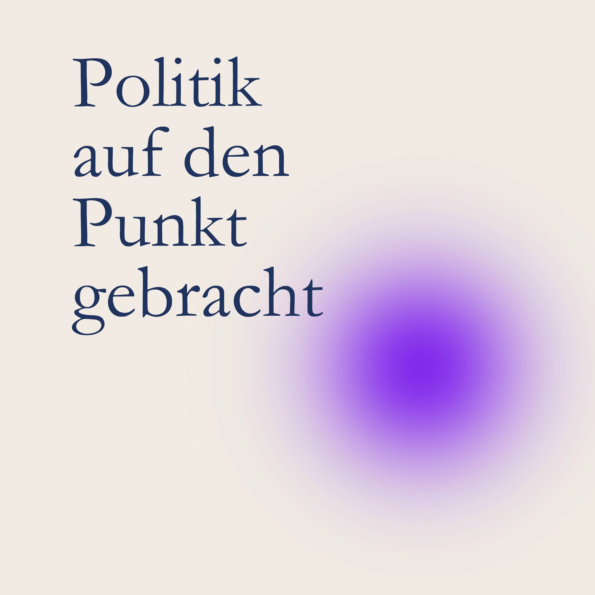 Show cover of Politik auf den Punkt gebracht.